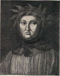 Portrait von Boccaccios Freund Petrarca