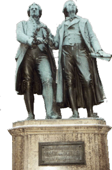 Goethe-Schiller Denkmal im Weimar