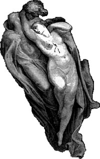 Paolo und Francesca in der Hölle